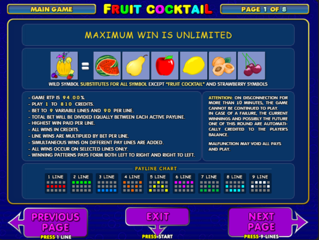 Секреты игровых автоматов fruit cocktail. Слот с максимальным выигрышем.